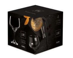 SET 4 COPAS GIN 653 CC (5472EL4LIVE)              