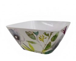 BOWL CUADRADO MELAMINA 25CM C/DISEÑO              