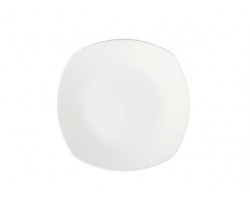 PLATO LOZA PAN  20CM CUADRADO BCO                 