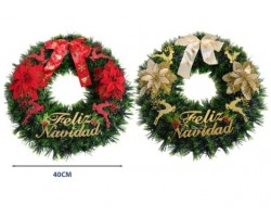 CORONA NAVIDAD 40CM                               