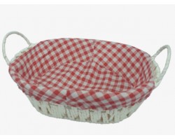 PANERA OVALADA TEJIDA C/FORRO 30X20.5CM           