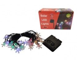 CORDEL NAVIDAD SOLAR LED 6M C/COPO NIEVE          