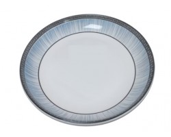 PLATO CERAMICA 23,5CM SEMI HONDO BORDE C/LINEAS   