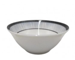 BOWL CERAMICA 23CM CONICO   BORDE C/LINEAS        