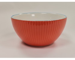 BOWL RED 14X9CM LINEAS RELIEVE/COLOR              