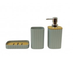 SET BANO 3PC (DISPENSADOR+ JABONERA+VASO)         
