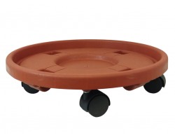 PLATO MACETERO REDONDO 32CM C/RUEDAS              