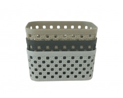 CANASTO ORG. RECTANGUALR 17X8CM 3PCS              