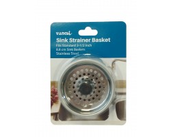 FILTRO C/TAPON PARA LAVAPLATOS ACERO INOX 8CM     