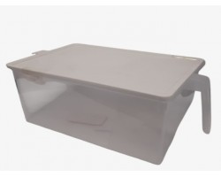 CAJA ORGANIZADORA TRANS 30X19.5X11CM C/ASA Y TAPA 