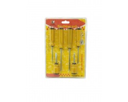 JUEGO DESTORNILLADORES  6 PCS AMARILLO            