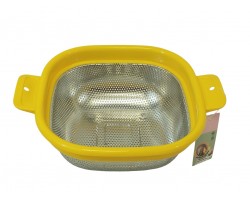 COLADOR ACERO INOX 26X31CM M/PLASTICO             