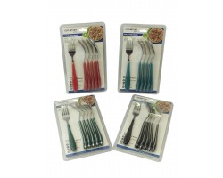 SET 6 TENEDORES ACERO INOXIDABLE                  