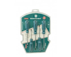 SET DESTORNILLADORES 5PCS ACERO CR-V, P/MAGNETICA 