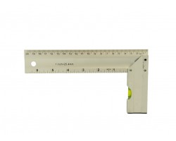 ESCUADRA ALUMINIO CON NIVEL 20CM                  