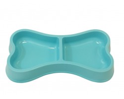 PLATO MASCOTA DOBLE 26CM FORMA HUESO              