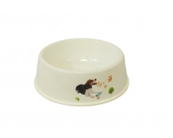 PLATO MASCOTA 15CM BLANCO ESTAMPADO               